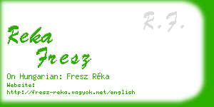 reka fresz business card