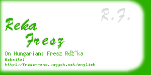 reka fresz business card